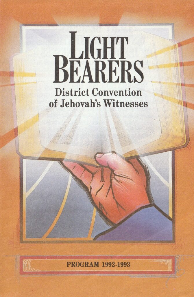 Light Bearers District Convention of JWs 1992-1993 cover